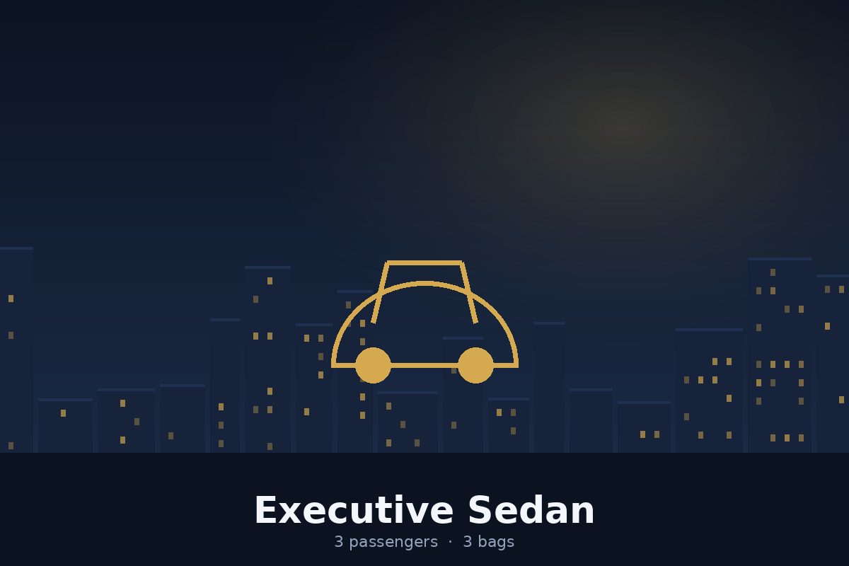 Executive Sedan interior and exterior, New York chauffeur service