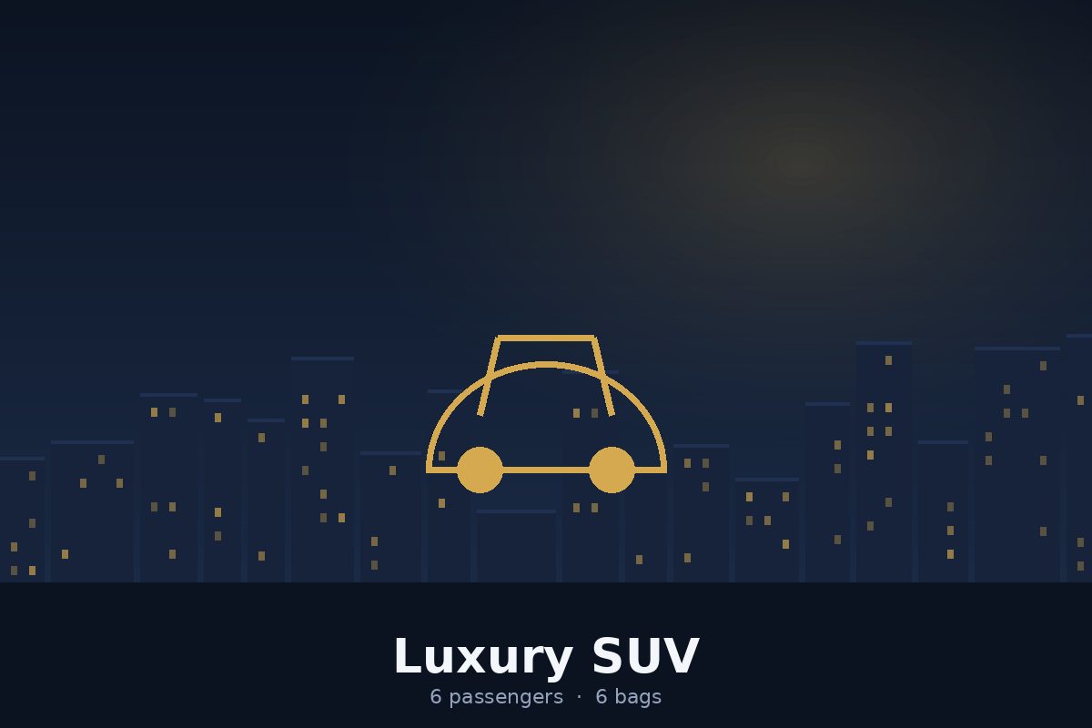 Luxury SUV interior and exterior, New York chauffeur service